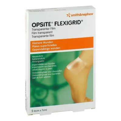 OPSITE Flexigrid transp. obloga za rane 6x7 cm sterilna, 5 kom