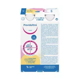 PROVIDE Xtra pij bočicu za piće naranče Anana, 4x200 ml