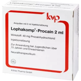 LOPHAKOMP Prokain 2 ml otopine ubrizgavanja, 100x2 ml