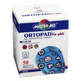 ORTOPAD flasteri za okluziju srednje veličine za djevojčice, 50 kom