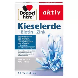 DOPPELHERZ Silicijev dioksid+biotin+cink tablete, 60 kom