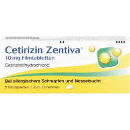 CETIRIZIN Zentiva 10 mg filmom obložene tablete, 7 kom