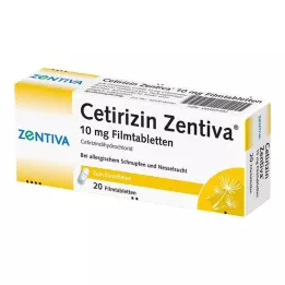 CETIRIZIN Zentiva 10 mg filmom obložene tablete, 20 kom