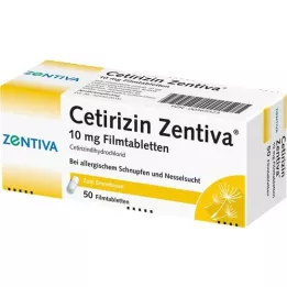 CETIRIZIN Zentiva 10 mg tablete prekrivenih filmom, 50 ST