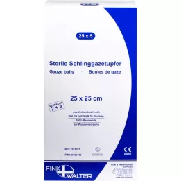 SCHLINGGAZETUPFER 25x25 cm sterilni 2+3, 25x5 ST
