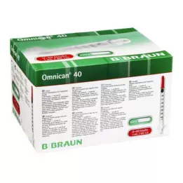 OMNICAN Inzulinska štrcaljka 1 ml U40 s kanilom 0,30x12 mm jednostruka, 100X1 kom