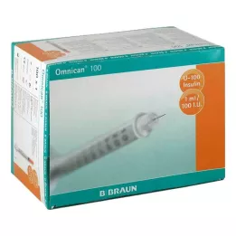 OMNICAN Inzulinska štrcaljka 1 ml U100 s kanilom 0,30x12 mm, 100X1 kom