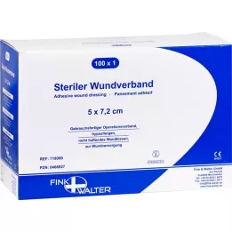 WUNDVERBAND sterilni 5x7,2 cm, 100 kom