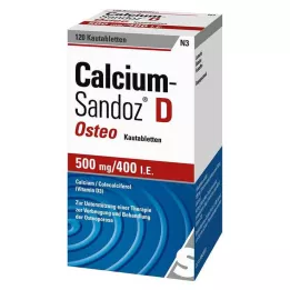 CALCIUM SANDOZ D Osteo 500 mg/400 I.E. tablete za žvakanje, 120 kom