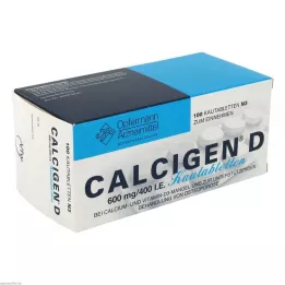 CALCIGEN D 600 mg/400 I.E. tablete za žvakanje, 100 kom