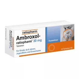 AMBROXOL-ratiopharm 30 mg tablete za iskašljavanje protiv kašlja, 50 kom