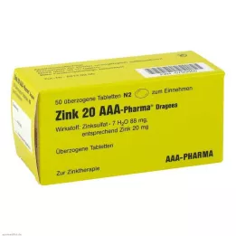 ZINK 20 AAA-Pharma dražeja, 50 kom