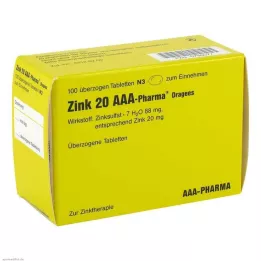 ZINK 20 AAA-Pharma dražeja, 100 kom