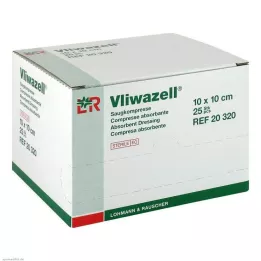 VLIWAZELL Upijajuće komprese sterilne 10x10 cm, 25 kom