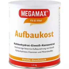 MEGAMAX Izgradnja hrane od vanilije od hrane, 1,5 kg