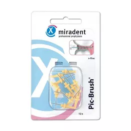 MIRADENT Interd.Pic-Brush zamjenska četka x-fine yellow, 12 kom