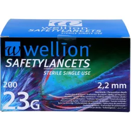 WELLION Safetilans 23 g sigurnosti., 200 ST