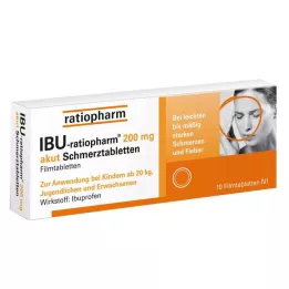 IBU-RATIOPHARM 200 mg tablete za akutnu bol, filmom obložene tablete, 10 kom