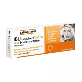 IBU-RATIOPHARM 200 mg tablete za akutnu bol, filmom obložene tablete, 20 kom