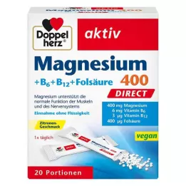 DOPPELHERZ Magnezij+B vitamini DIRECT Pelete, 20 kom