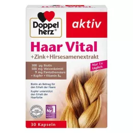 DOPPELHERZ Hair Vital+Zink+Mense extract capsules, 30 pcs