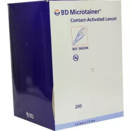 BD MICROTAINER Lanzette Blue 1,5x2 mm, 200 ST