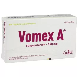 VOMEX supsitorij od 150 mg, 10 sati