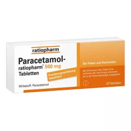 PARACETAMOL-ratiopharm 500 mg tablete, 20 kom