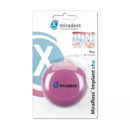 MIRADENT Zubni konac Mirafloss Implant CHX fini, 50X15 cm