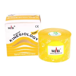NASARA Kineziotejp 5 cmx5 m žuta, 1 kom