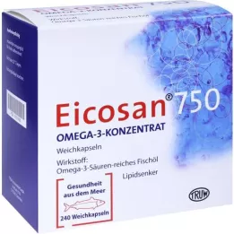 EICOSAN 750 Omega-3 koncentrat meke kapsule, 240 ST