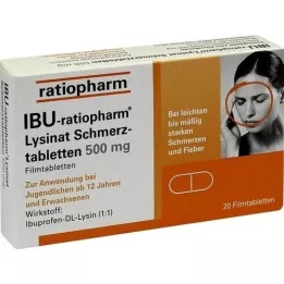 IBU-RATIOPHARM Lizinirana bol -uklapanje. 500 mg, 20 ST