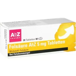 FOLSÄURE Abbey 5 mg tableta, 20 sati