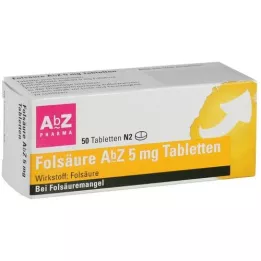 FOLSÄURE Abbey 5 mg tableta, 50 sati
