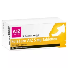 FOLSÄURE AbZ 5 mg tablete, 50 kom