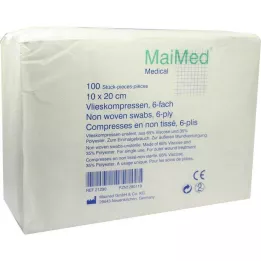 VLIESKOMPRESSEN 10x20 cm nesterilni 6-slojni, 100 kom