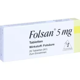 FOLSAN 5 mg tableta, 20 sati
