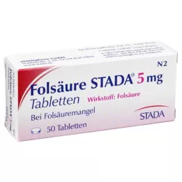 FOLSÄURE STADA tablete od 5 mg, 50 sati