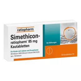 SIMETHICON-ratiopharm 85 mg tablete za žvakanje, 20 kom