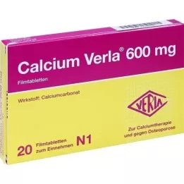 CALCIUM VERLA 600 mg tablete prekrivenih filmom, 20 sati