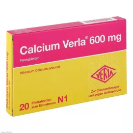 CALCIUM VERLA 600 mg filmom obložene tablete, 20 kom