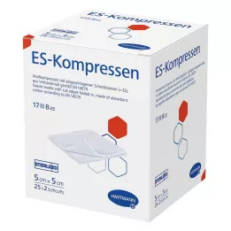 ES-KOMPRESSEN sterilni 5x5 cm 8-putni, 25X2 kom