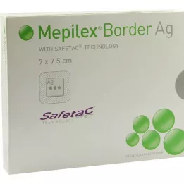 MEPILEX Border Ag pjenasti povoj 7x7,5 cm sterilan, 5 kom