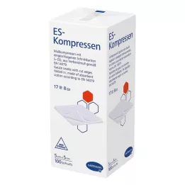 ES-KOMPRESSEN nesterilni 5x5 cm 8 putnih, 100 kom