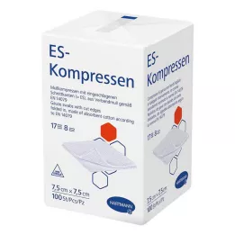 ES-KOMPRESSEN nesterilni 7,5x7,5 cm 8-smjerni, 100 kom