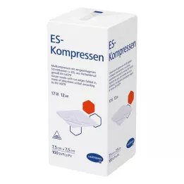 ES-KOMPRESSEN nesterilni 7,5x7,5 cm 12 putnih, 100 kom