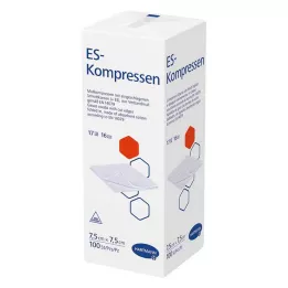 ES-KOMPRESSEN Unsteril 7,5x7.5 cm 16 puta, 100 ST