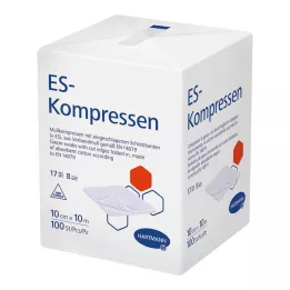 ES-KOMPRESSEN nesterilni 10x10 cm 8-smjerni, 100 kom