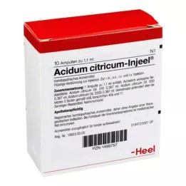 ACIDUM CITRICUM INJEEL AMPOULE, 10 sati
