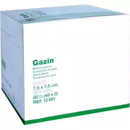 GAZIN Gaza komp.7,5x7,5 cm sterilna 12-slojna, 40X2 kom